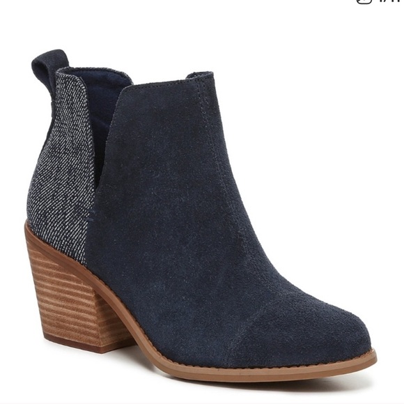 Toms Shoes - TOM’s | Like NEW Everly Navy Suede Ankle Boots Size 9.5
